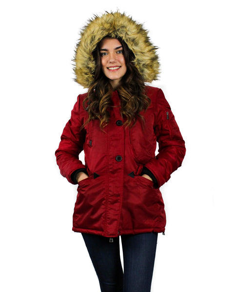 IVY Short Single-Breasted Coat - Red