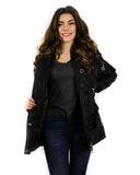 IVY Short Single-Breasted Coat - Matte Black