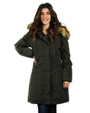 BELLE ÉPOQUE Long Single-Breasted Coat - Olive