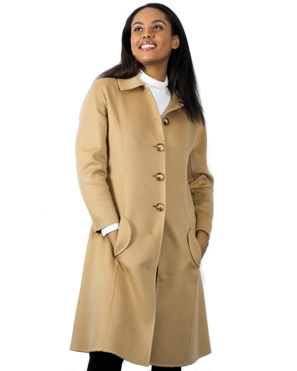 ATHENA Cashmere Overcoat - Tan – Pamo Handbags